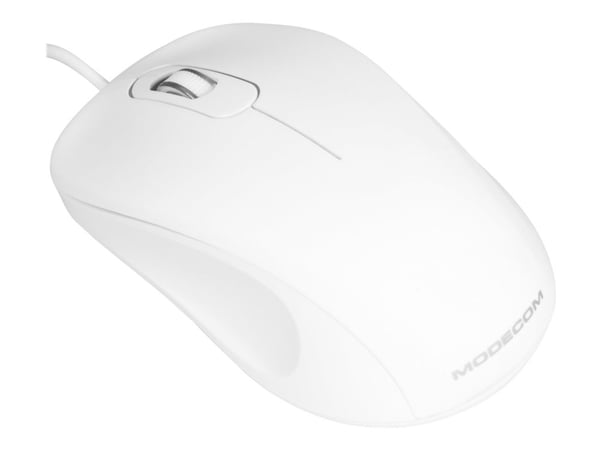 ModeCom MC-M10 - Mus - optisk - 3 knapper - kablet - USB - hvit