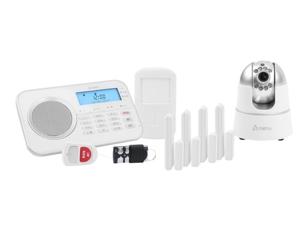 OLYMPIA Protect 9881 - Hjemmesikkerhetssystem - trådløs - Mobiltelefon - 868.5 MHz - hvit
