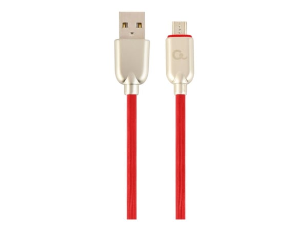 Cablexpert CC-USB2R-AMMBM-2M-R, 2 m, USB A, Micro-USB B, USB 2.0, 480 Mbit/s, Punainen