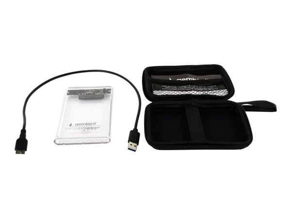 Cablexpert EE2-U3S9-6 - Drevkabinett - 2.5" - 1 Kanal - SATA - USB 3.0 - gjennomsiktig