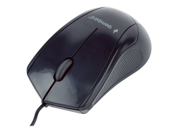Gembird MUS-3B-02, Molempikätinen, Optinen, USB A-tyyppi, 1000 DPI, Musta