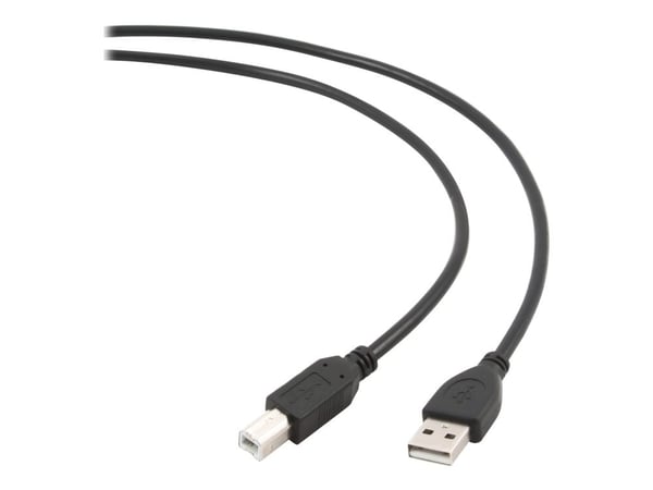 Cablexpert - USB-kaapeli - USB (uros) - USB Type B (uros) - USB 2.0 - 1 m - muotoiltu - musta