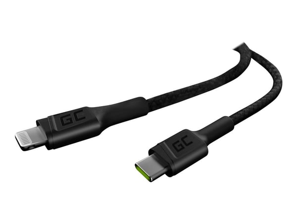 Green Cell KABGC07, 1 m, Lightning, USB C, Uros, Uros, Musta