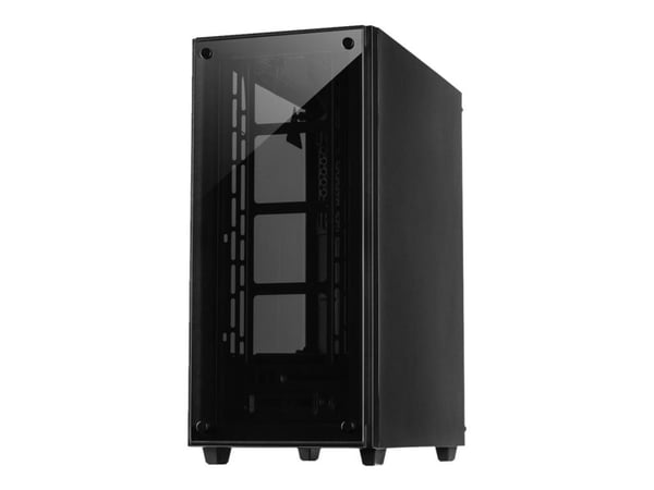 Inter-Tech C-303 Mirror - Tower - ATX - genomskinlig sidopanel (härdat glas) - ingen strömförsörjning (ATX) - USB/ljud