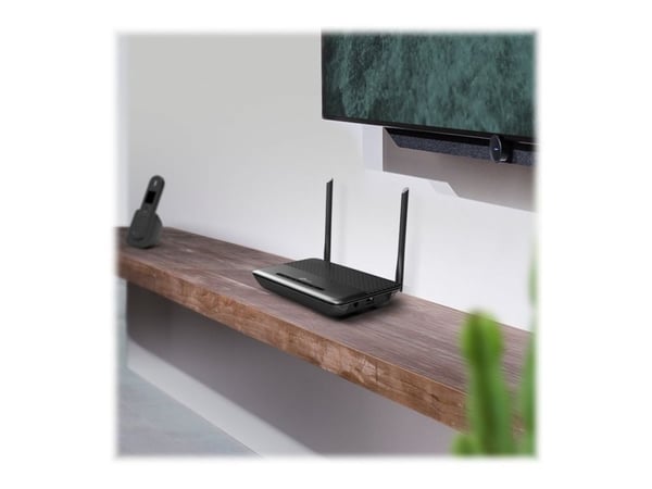 TP-Link TD-W9960V, Wi-Fi 4 (802.11n), Yksi kaista (2,4 GHz), Ethernet LAN, VDSL, Musta, Pöytäreititin
