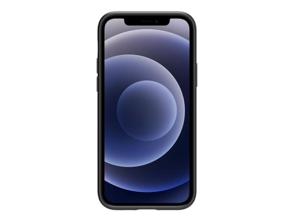 Spigen Liquid Air - Baksidesskydd för mobiltelefon - termoplastisk polyuretan (TPU) - mattsvart - 6.1" - för Apple iPhone 12, 12 Pro
