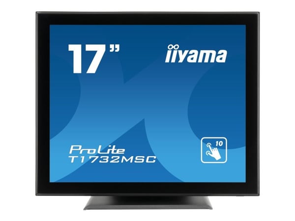iiyama ProLite T1732MSC-B5X - LED-skärm - 17" - pekskärm - 1280 x 1024 - TN - 250 cd/m² - 1000:1 - 5 ms - HDMI, VGA, DisplayPort - högtalare - svart