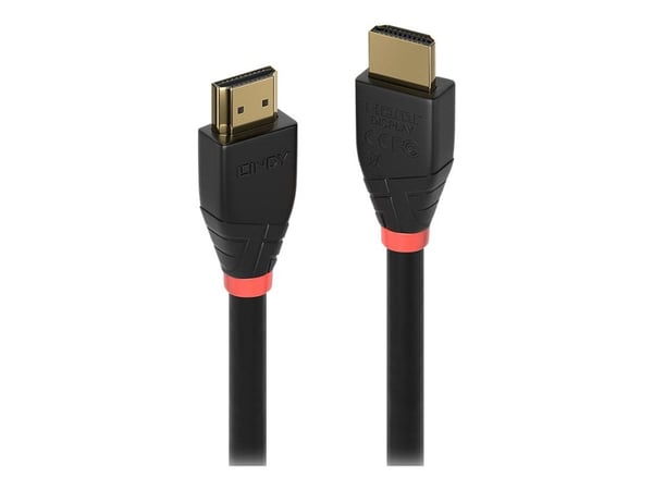 Lindy - HDMI-kabel - HDMI hann til HDMI hann - 20 m - skjermet - svart - rund, 4K-støtte, aktiv