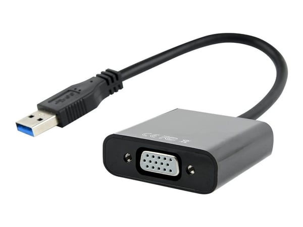 Cablexpert - Video adapter - USB-type A (hann) til HD-15 (VGA) (hunn) - USB 3.0 - 15 cm - svart