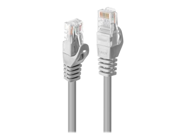 Lindy - Patchkabel - RJ-45 (han) til RJ-45 (han) - 10 m - UTP - CAT 5e - formet, knastfri - grå