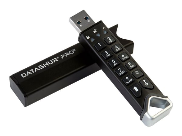iStorage datAshur Pro2 - USB-flashstasjon - kryptert - 64 GB - USB 3.2 Gen 1 - FIPS 140-2 Level 3