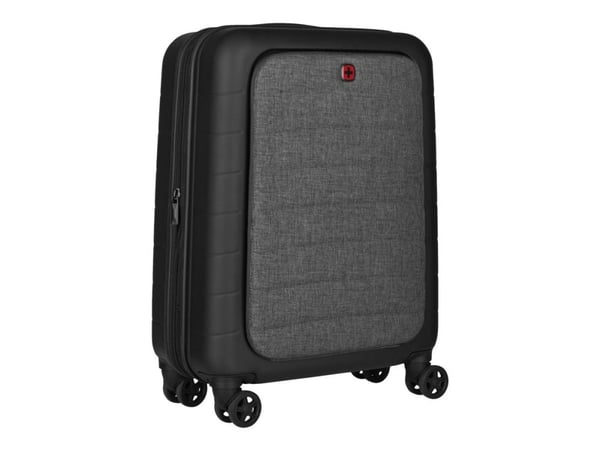Wenger Syntry Carry-On - Spinner - hardside - polyester, polykarbonat, ABS-plast - svart, lynggrå - 14"