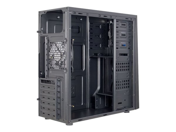 Inter-Tech B-02 - Tower - ATX - sidepanel med vindu (akryl) - ingen strømforsyning (ATX) - USB/lyd