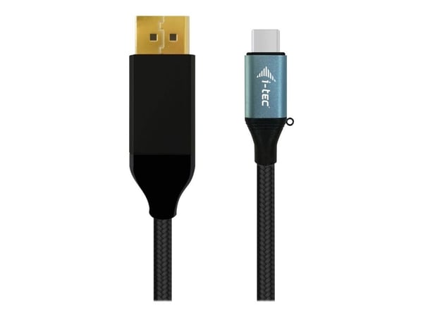 i-Tec - DisplayPort-kabel - USB-C (hann) til DisplayPort (hann) - Thunderbolt 3 - 2 m - 4K-støtte