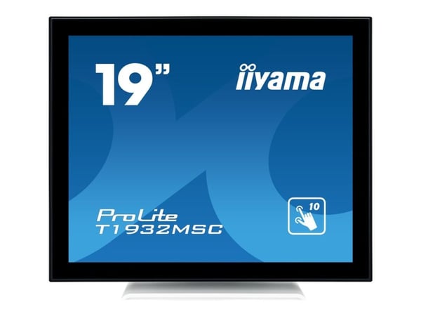 iiyama ProLite T1932MSC-W5AG - LED-skärm - 19" - pekskärm - 1280 x 1024 - IPS - 250 cd/m² - 1000:1 - 14 ms - HDMI, VGA, DisplayPort - högtalare - vit