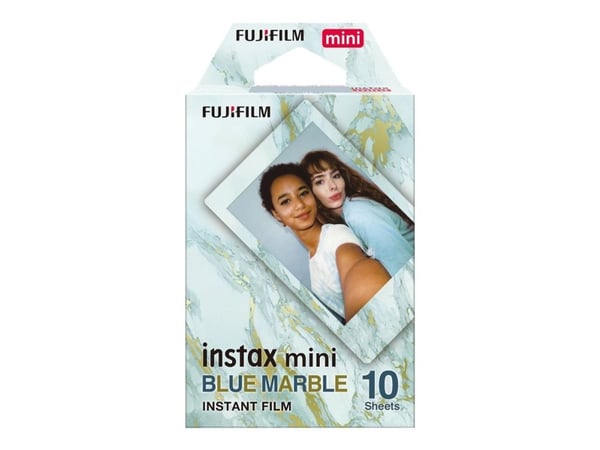 Fujifilm Instax Mini Blue Marble - Hurtigvirkende fargefilm - instax mini - ISO 800 - 10 eksponeringer