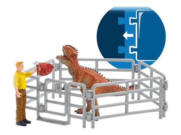 Schleich terrengkjøretøy med dino-utpost