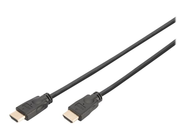DIGITUS - HDMI-kabel med Ethernet - HDMI hann til HDMI hann - 3 m - svart - 4K-støtte