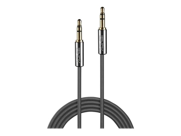 Lindy Cromo Line - Lydkabel - mini-phone stereo 3.5 mm hann til mini-phone stereo 3.5 mm hann - 3 m - antrasitt - rund