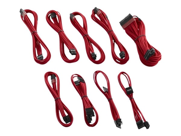 CableMod PRO Series ModMesh C-Series - Strömkabelsats - formpressad - röd