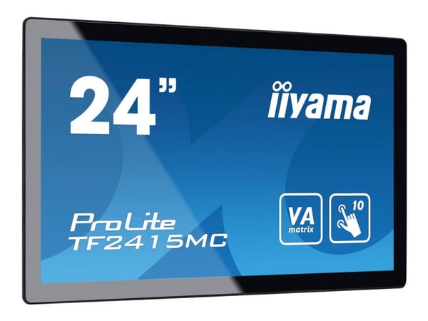 iiyama ProLite TF2415MC-B2 - LED-skjerm - 23.8" - åpen ramme - berøringsskjerm - 1920 x 1080 Full HD (1080p) @ 60 Hz - VA - 350 cd/m² - 3000:1 - 16...
