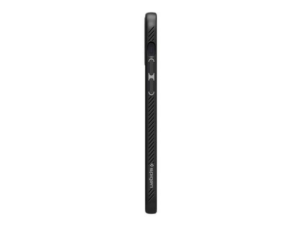 Spigen Liquid Air - Baksidesskydd för mobiltelefon - termoplastisk polyuretan (TPU) - mattsvart - 6.1" - för Apple iPhone 12, 12 Pro