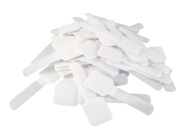 LTC PRO Wall - Kabelhållare - bordsmontering, väggmontering - 9 cm - vit (paket om 50)