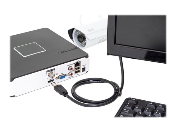 DIGITUS - HDMI-kabel med Ethernet - HDMI hann til HDMI hann - 3 m - svart - 4K-støtte