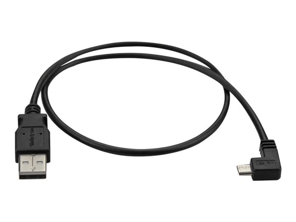StarTech Right Angle Micro USB Cable - 1 ft / 0.5m - 90 degree - USB Cord - USB Charger Cable - USB to Micro USB Cable (USBAUB50CMRA) - USB-kabel -...