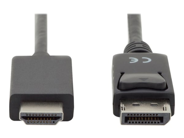 ASSMANN - Adapterkabel - DisplayPort hann låsing til HDMI hann - 2 m - trippel beskyttelse - svart - formstøpt, 4K-støtte, smekklås