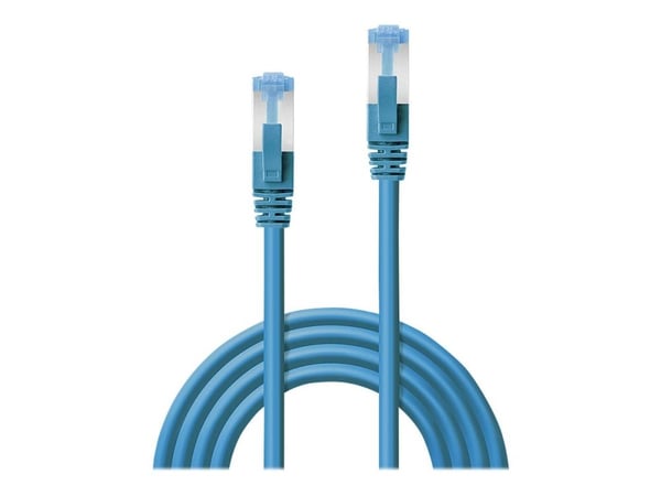 Lindy - Koblingskabel - RJ-45 (hann) til RJ-45 (hann) - 5 m - SFTP, PiMF - CAT 6a - halogenfri, formstøpt, uten hindringer - blå