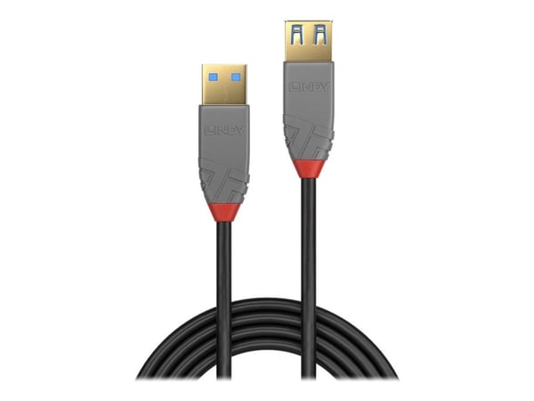 Lindy Anthra Line - USB-kabel - USB-type A (hann) til USB-type A (hunn) - USB 3.1 Gen1 - 50 cm