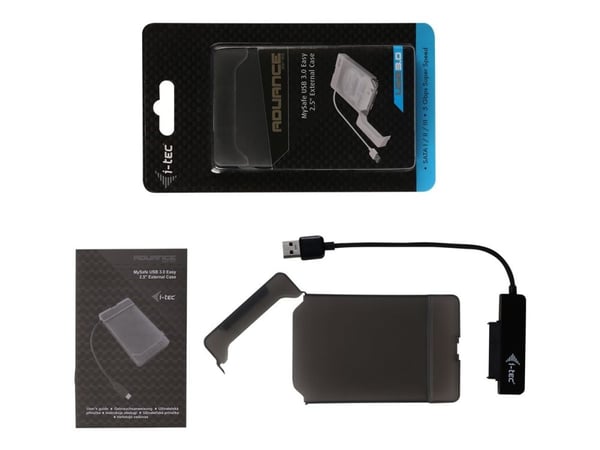 i-Tec MySafe Advance - Lagringspakning - 2,5" - SATA 6Gb/s - USB 3.0 - sort