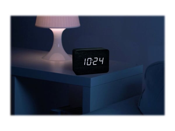 TFA CLOCCO - Alarmklokke - rektangulær - elektronisk - skrivebord - svart