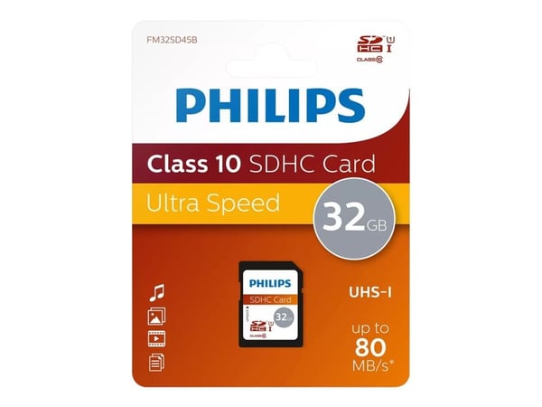 Philips FM32SD45B - Flashminnekort - 32 GB - Class 10 - SDHC