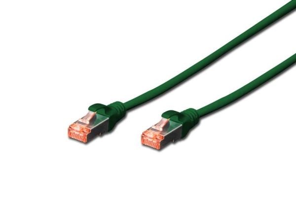 DIGITUS - Koblingskabel - RJ-45 (hann) til RJ-45 (hann) - 50 cm - SFTP - CAT 6 - med støvel, halogenfri, uten hindringer - grønn, RAL 6016