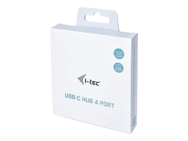 i-Tec USB-C 3.1 Metal HUB - Hubb - 4 x SuperSpeed USB 3.0 - skrivbordsmodell i-Tec USB-C 3.1 Metal HUB - Hubb - 4 x SuperSpeed USB 3.0 - skrivbordsmodell