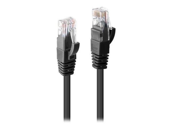 Lindy - Koblingskabel - RJ-45 (hann) til RJ-45 (hann) - 1 m - UTP - CAT 6 - formstøpt, uten hindringer - svart