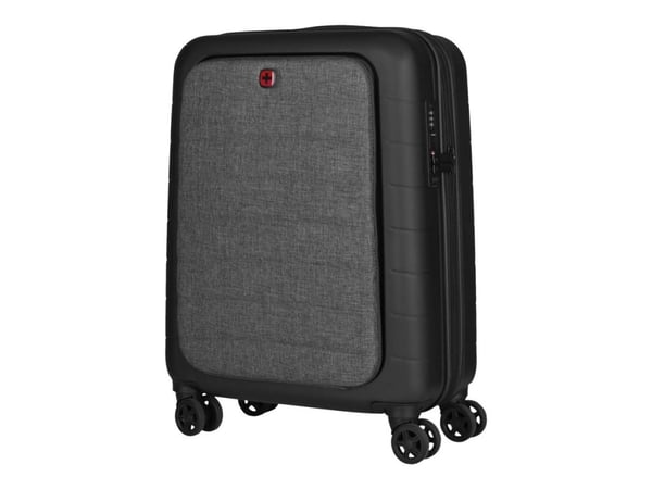 Wenger Syntry Carry-On - Spinner - hardside - polyester, polykarbonat, ABS-plast - svart, lynggrå - 14"