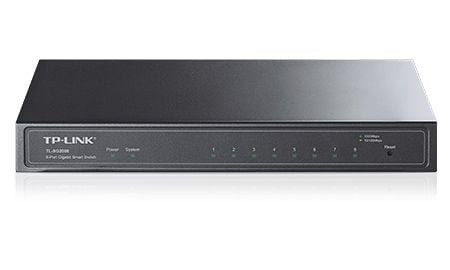 TP-Link TL-SG2008 - Switch - Styrt - 8 x 10/100/1000 - stasjonær