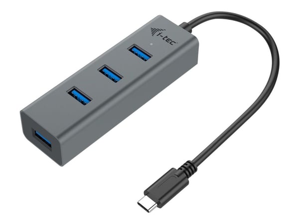 i-Tec USB-C 3.1 Metal HUB - Keskitin - 4 x SuperSpeed USB 3.0 - pöytätietokoneet