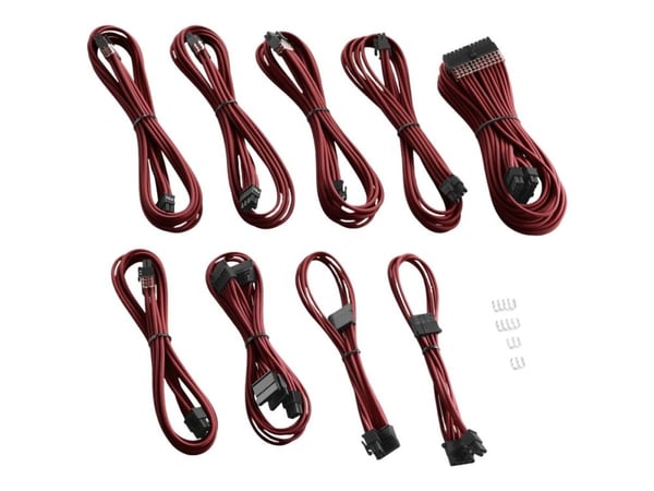 CableMod PRO Series ModMesh C-Series RMi & RMx Cable Kit - Strömkabelsats - formpressad - blodröd