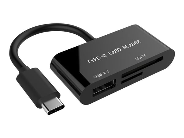 Gembird - Kortleser (microSD, microSDHC, microSDXC, TransFlash, SD, SDHC, SDXC) - USB-C 3.1 Gen 1