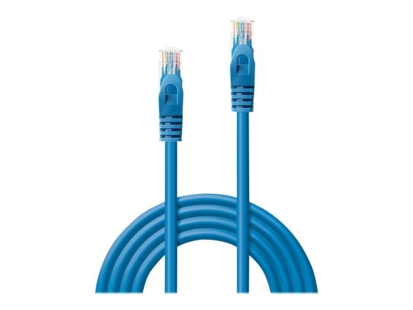 Lindy Basic - Koblingskabel - RJ-45 (hann) til RJ-45 (hann) - UTP - CAT 6 - formstøpt, uten hindringer - blå