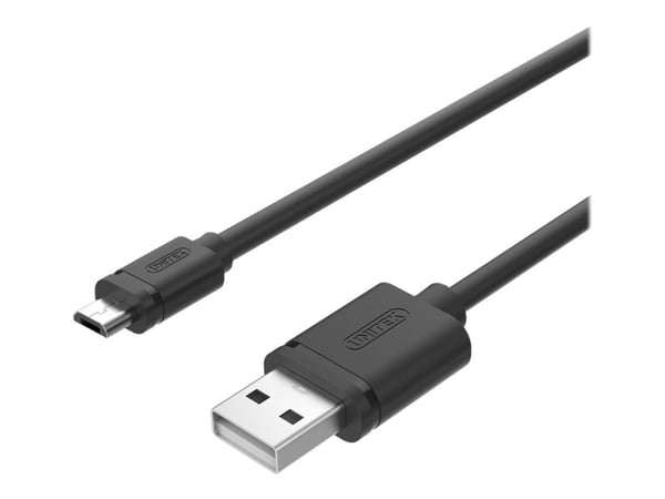 Unitek Y-C454GBK - USB-kabel - USB (hann) til Micro-USB type B (hann) - USB 2.0 - 50 cm - svart