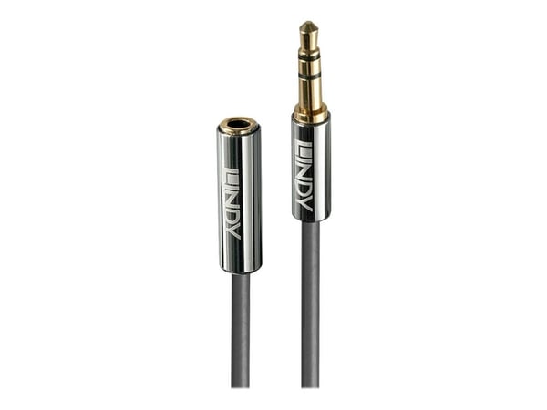 Lindy Cromo Line - Lydforlengelseskabel - mini-phone stereo 3.5 mm hann til mini-phone stereo 3.5 mm hunn - 2 m - antrasitt - rund