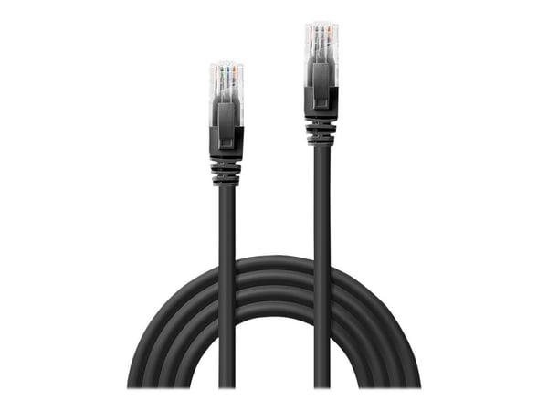 Lindy - Koblingskabel - RJ-45 (hann) til RJ-45 (hann) - 1 m - UTP - CAT 6 - formstøpt, uten hindringer - svart