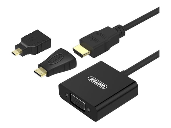 Unitek Y-6355 - Videotransformator - HDMI - VGA - sort