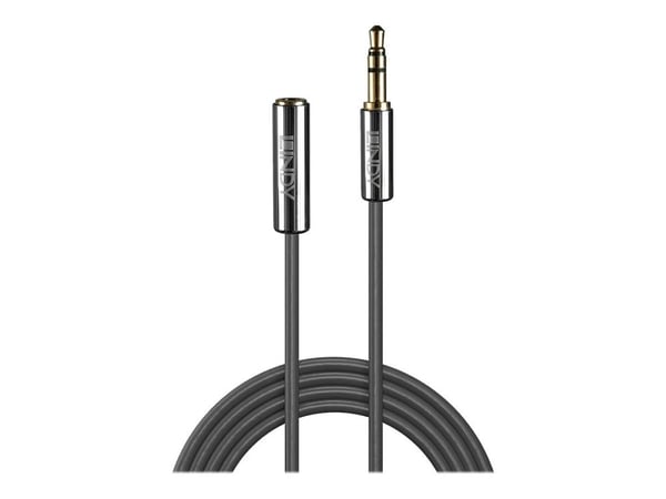Lindy Cromo Line - Lydforlengelseskabel - mini-phone stereo 3.5 mm hann til mini-phone stereo 3.5 mm hunn - 2 m - antrasitt - rund