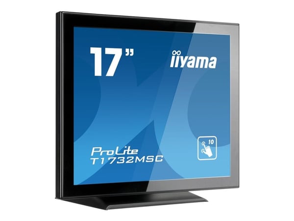 iiyama ProLite T1732MSC-B5X - LED-skärm - 17" - pekskärm - 1280 x 1024 - TN - 250 cd/m² - 1000:1 - 5 ms - HDMI, VGA, DisplayPort - högtalare - svart